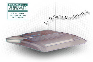 3-D Solid Modeling graphic for Solidus Engineering; product design, mechanical engineering consulting